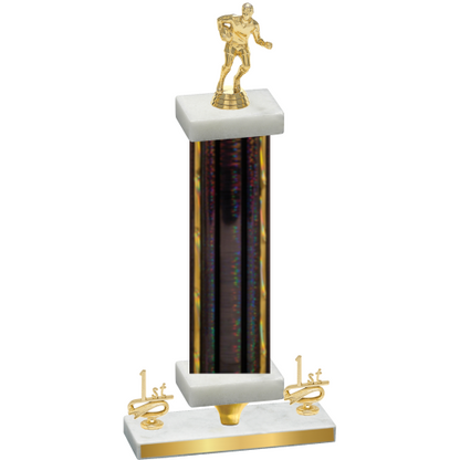 Premium Single Black Glacier First Place Rugby Trophy