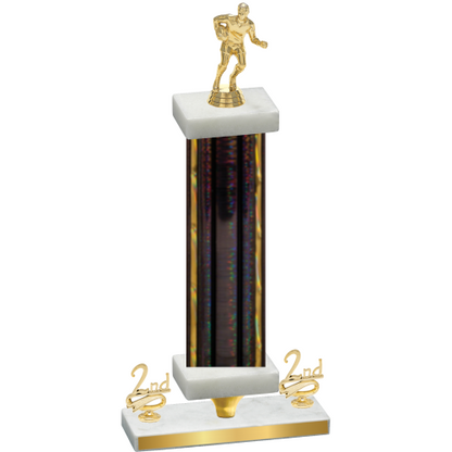 Premium Single Black Glacier Second Place Rugby Trophy