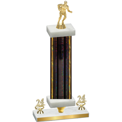 Premium Single Black Glacier Year Rugby Trophy