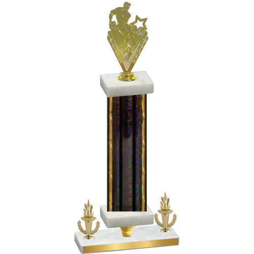 Premium Single Black Glacier Victory Rugby Trophy