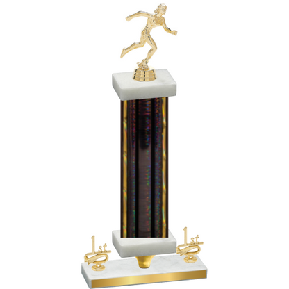 Premium Single Black Glacier First Place Running Trophy