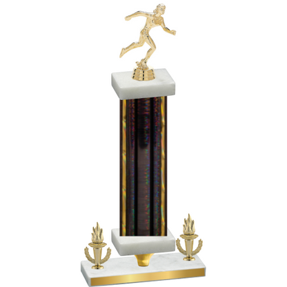 Premium Single Black Glacier Victory Running Trophy