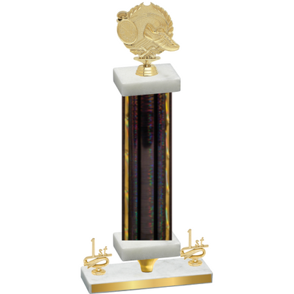 Premium Single Black Glacier First Place Running Trophy