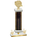Premium Single Black Glacier Second Place Running Trophy