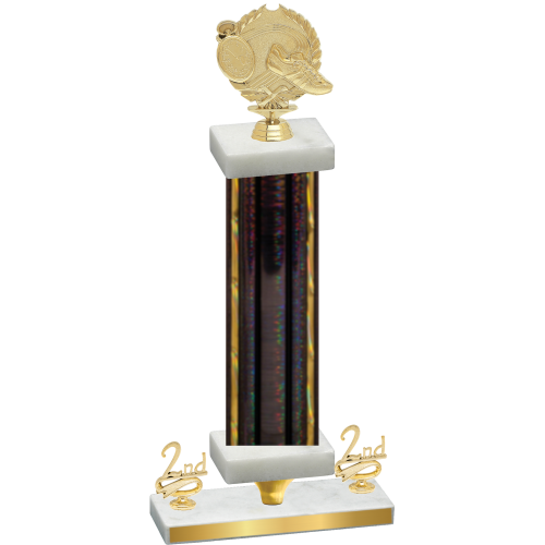 Premium Single Black Glacier Second Place Running Trophy