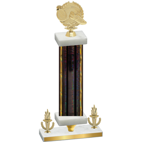 Premium Single Black Glacier Victory Running Trophy