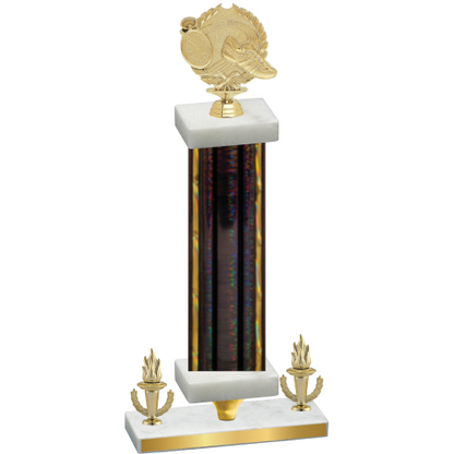 Premium Single Black Glacier Victory Running Trophy