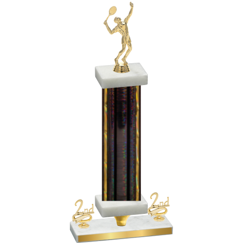 Premium Single Black Glacier Second Place Tennis Trophy