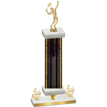 Premium Single Black Glacier Fourth Place Tennis Trophy