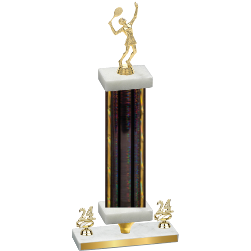 Premium Single Black Glacier Year Tennis Trophy