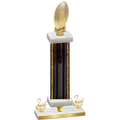 Premium Single Black Glacier Second Place Football Trophy