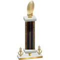 Premium Single Black Glacier Victory Football Trophy