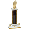 Premium Single Black Glacier Year Football Trophy