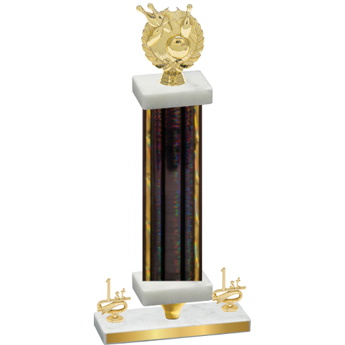 Premium Single Black Glacier First Place Bowling Trophy