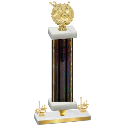 Premium Single Black Glacier First Place Bowling Trophy