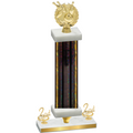 Premium Single Black Glacier Second Place Bowling Trophy