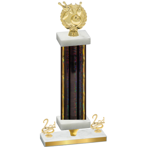 Premium Single Black Glacier Second Place Bowling Trophy