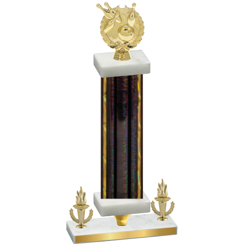 Premium Single Black Glacier Victory Bowling Trophy
