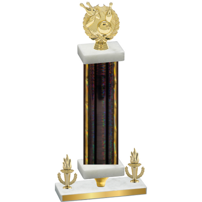 Premium Single Black Glacier Victory Bowling Trophy
