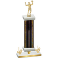 Premium Single Black Glacier First Place Volleyball Trophy