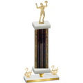 Premium Single Black Glacier Second Place Volleyball Trophy