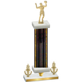 Premium Single Black Glacier Victory Volleyball Trophy