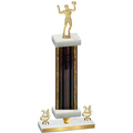 Premium Single Black Glacier Year Volleyball Trophy