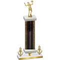 Premium Single Black Glacier Victory Volleyball Trophy