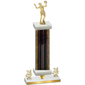 Premium Single Black Glacier Year Volleyball Trophy