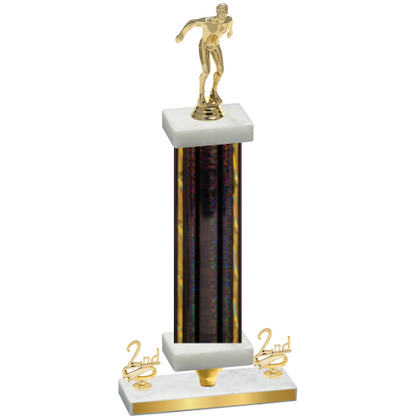 Premium Single Black Glacier Second Place Swimming Trophy