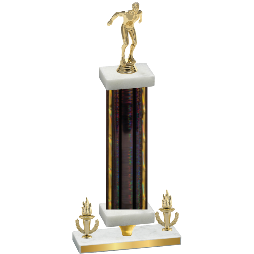 Premium Single Black Glacier Victory Swimming Trophy