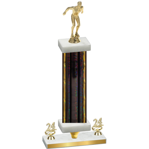 Premium Single Black Glacier Year Swimming Trophy