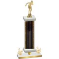 Premium Single Black Glacier Third Place Tennis Trophy