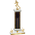 Premium Single Black Glacier First Place Football Trophy