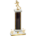 Premium Single Black Glacier Second Place Football Trophy