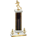 Premium Single Black Glacier Victory Football Trophy