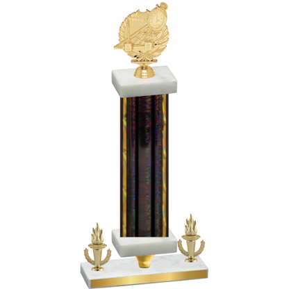 Premium Single Black Glacier Victory Swimming Trophy
