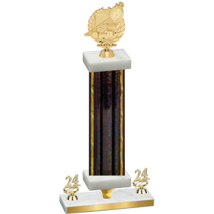 Premium Single Black Glacier Year Swimming Trophy