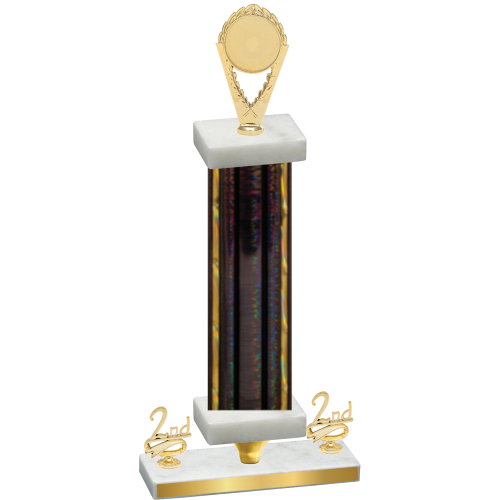 Premium Single Black Glacier Second Place Insert Trophy