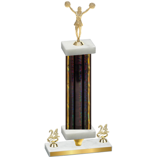 Premium Single Black Glacier Year Cheerleading Trophy