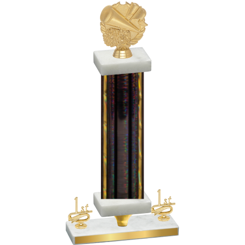 Premium Single Black Glacier First Place Cheerleading Trophy
