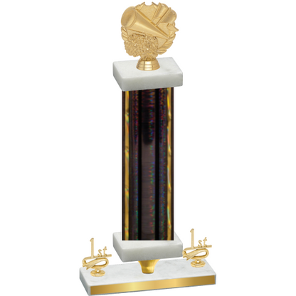 Premium Single Black Glacier First Place Cheerleading Trophy