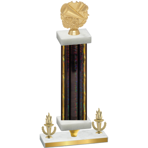Premium Single Black Glacier Victory Cheerleading Trophy