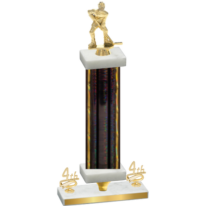 Premium Single Black Glacier Fourth Place Hockey Trophy