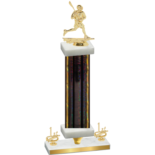 Premium Single Black Glacier First Place Lacrosse Trophy