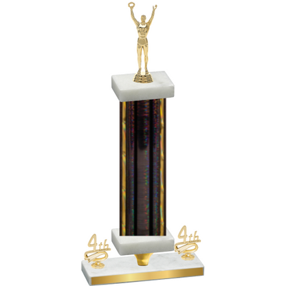 Premium Single Black Glacier Fourth Place Victory Trophy