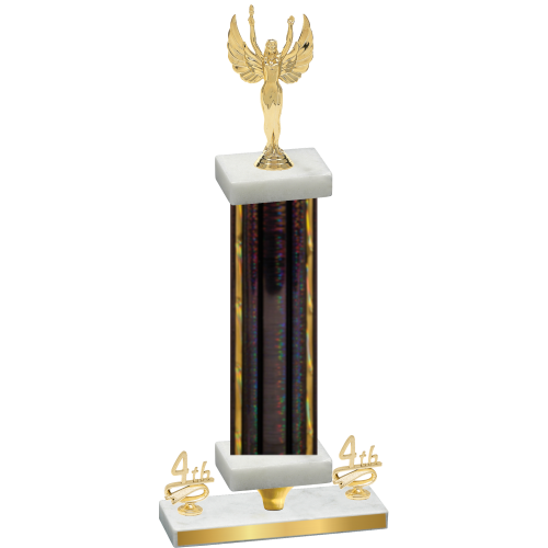 Premium Single Black Glacier Fourth Place Victory Trophy