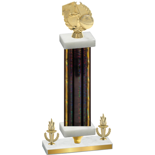 Premium Single Black Glacier Victory Basketball Trophy