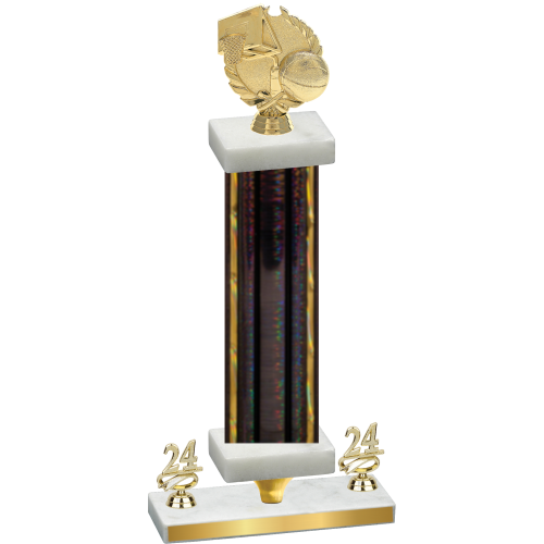 Premium Single Black Glacier Year Basketball Trophy
