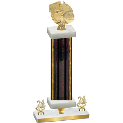 Premium Single Black Glacier Year Basketball Trophy